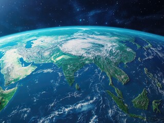 Asia Viewed from Space