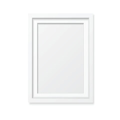 Obraz premium A blank white square frame with a minimalist design. Vector illustration