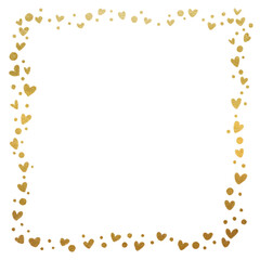 Golden Hearts Ornament Border