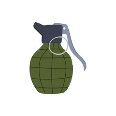 gun grenade cartoon. explosive logotype, rose people, military clippineapple gun grenade sign. isolated symbol vector illustration