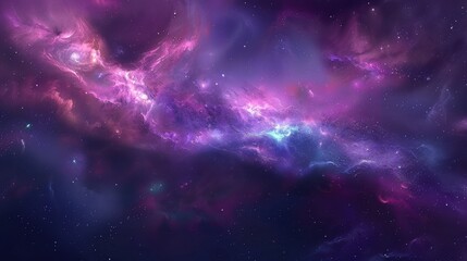 Fototapeta premium A mesmerizing galaxy background depicting a vast expanse of deep space with swirling galaxies, nebulae, and countless stars, creating a sense of wonder and infinite possibilities, with vibrant hues