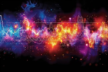 Obraz premium Abstract Medical Background Vector Art With Colorful Wave Patterns and Dynamic Effects