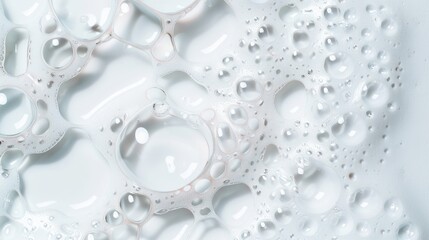 Abstract Wave of White Transparent Water Gel Serum Texture