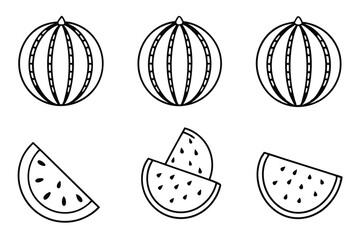 Watermelon line art vibrant fruit inspired creative design exploration