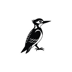 Creative Woodpecker Silhouette Vector Art