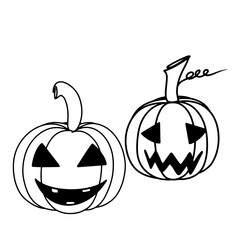 Fototapeta premium halloween pumpkin isolated on transparent background. Vector illustration