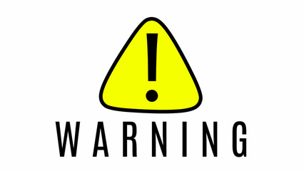 Warning sign with exclamation mark vector illustration