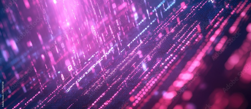 Poster abstract digital binary background for high tech technology themes