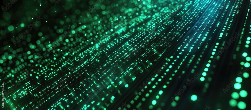 Poster abstract digital binary background for high tech technology themes