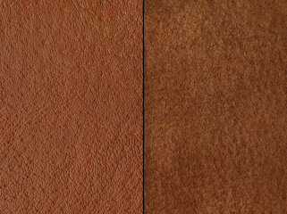 Fototapeta premium Double-sided genuine leather and suede.Background, texture, natural material.