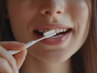 Woman Brushing Teeth