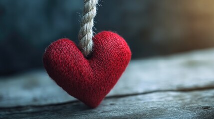 Heart Hanging from Rope
