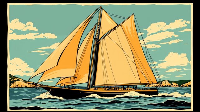Sailboat Racing Reference Drawing