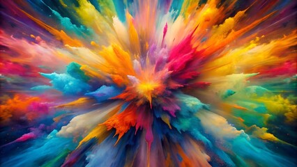 Abstract Celebration of Success: A Burst of Joy in a Corporate Landscape  Generative AI