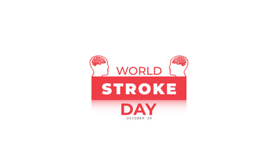 World Stroke Day. background, banner, card, poster, template. Vector illustration.