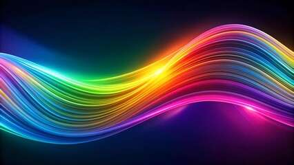 Obraz premium Ethereal Dance of Iridescent Waves Generative AI