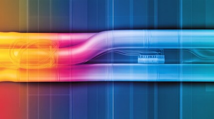 Detailed thermal image of electrical wiring inside a panel, showing temperature variations.