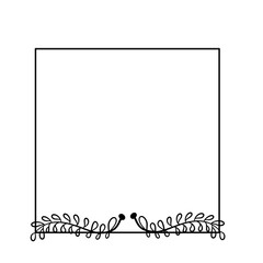 Line border with ornate decorative flowers in the corner