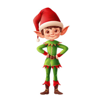 Christmas elf on shelf, holiday character, isolated on Transparent background, illustration.