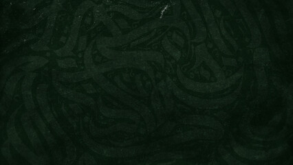 Arabic calligraphy wallpaper on a wall with a Green background and old paper interlacing. Translate...