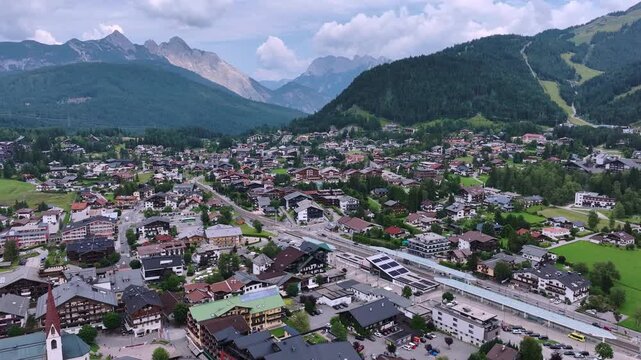 Panorama Of The Seefeld Resort In Summer, Tyrol, Austria, Aerial View