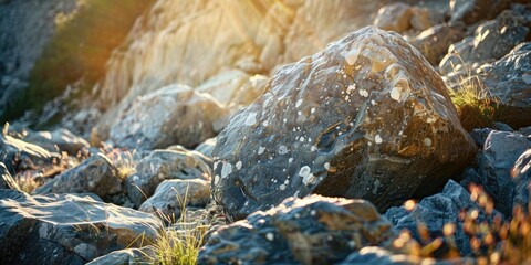 Formation of boulders through a prehistoric glacier s movement