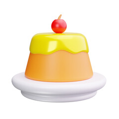 pudding 3d render icons