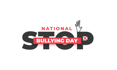 National Stop Bullying Day. background, banner, card, poster, template. Vector illustration.