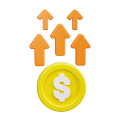 revenue 3d render icons