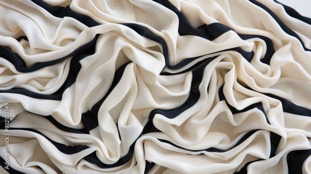 Poster captivating abstract textiles with fluid dimensional patterns and dynamic movements creating an eleg