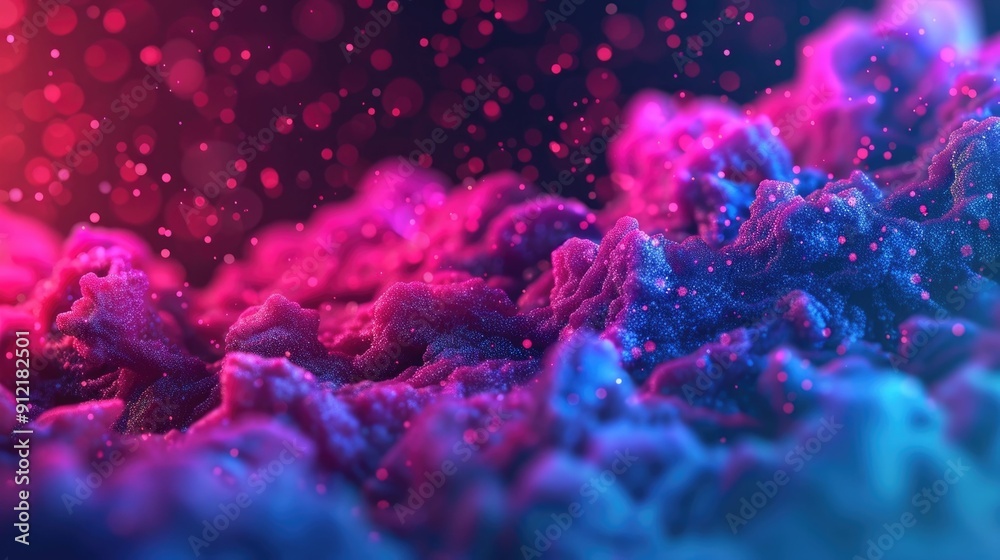 Poster dynamic dimensional fluid motion graphics with seamless transitions in vibrant colorful abstract swi