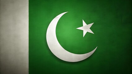 Celebrating Pakistani Heritage with a Vibrant Flag Design  AI Generated