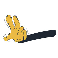 Cartoon Hand Different Gesture Illustration