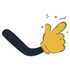 Cartoon Hand Different Gesture Illustration