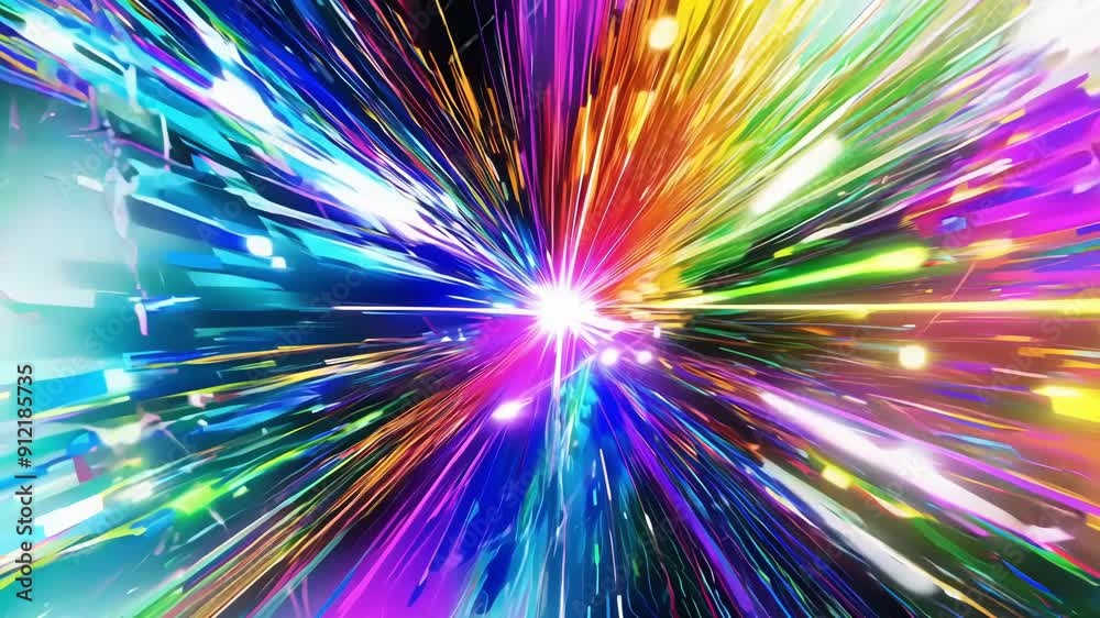 Poster a captivating display of vibrant colors radiates outward, creating an effect of dynamic movement and