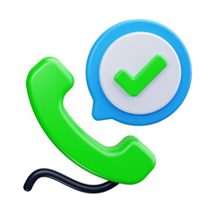 phone call 3d render icons