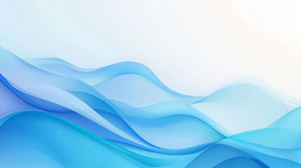 Obraz premium Modern light blue wave overlapped pattern on background. white background. Minimal geometric white light background abstract design. Elegant blue wave and white Background. 