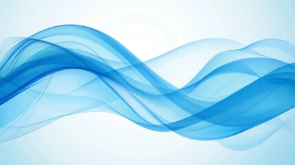 Obraz premium Abstract soft blue wave background. 3d blue background with blue lines curved wavy sparkle with copy space for text. Three-dimensional wave and blue background.
