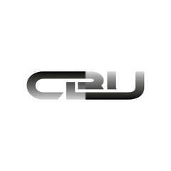 Initial CBU Silver Modern Business Creative Technology Icon Design Logo