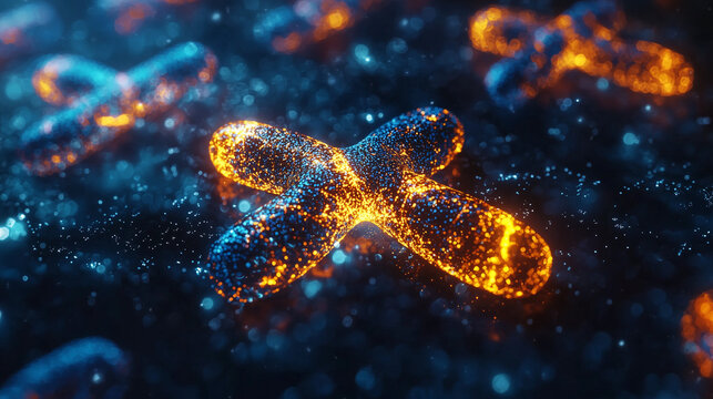 Human karyotype featuring highlighted X chromosomes