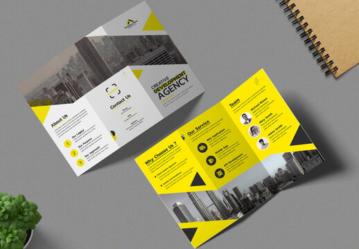 Creative Development Agency Trifold Layout