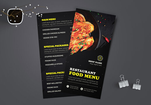 Restaurant Food Menu DL Flyer