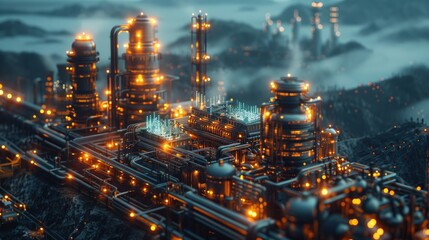 Fototapeta premium Futuristic Industrial Complex