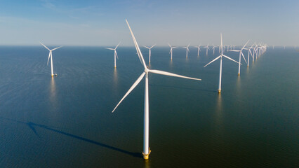 Majestic Windmill Park Amidst Tranquil Waters in the Netherlands
