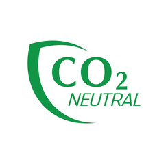 Fototapeta premium carbon neutral text information sign