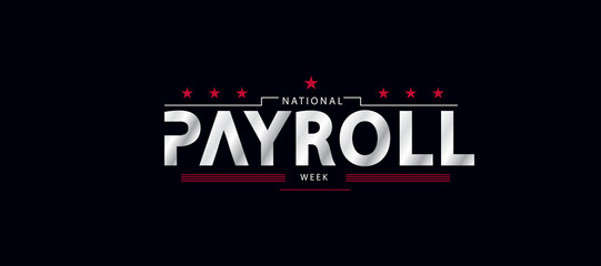 Logo for National Payroll Week, showcasing a dynamic design that highlights the importance of payroll in the workforce