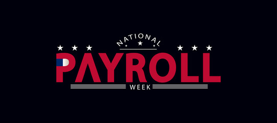 Logo for National Payroll Week, showcasing a dynamic design that highlights the significance of payroll in the workforce