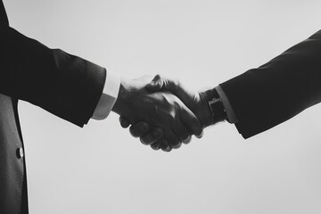 Handshake between two businessmen signifying agreement or contract in a professional setting.