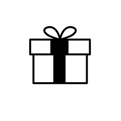 Gift boxes with ribbon icons