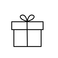 Gift boxes with ribbon icons